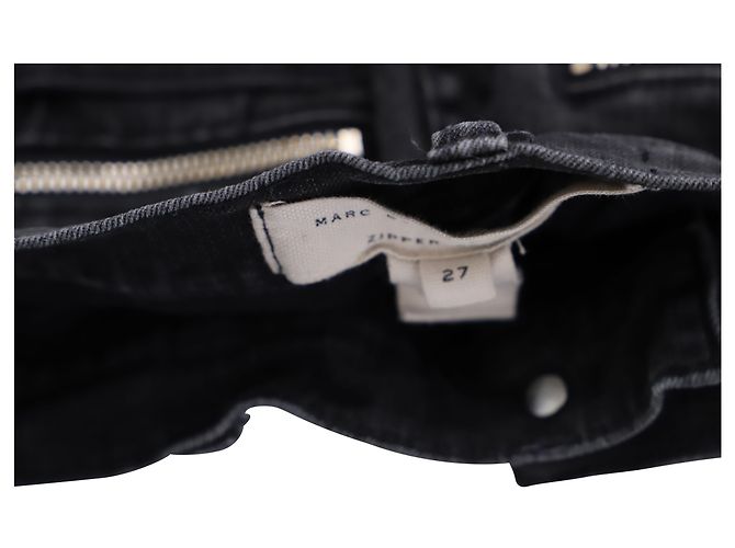 Vaqueros pitillo con cremallera de metal en algodón negro de Marc Jacobs - vista 5