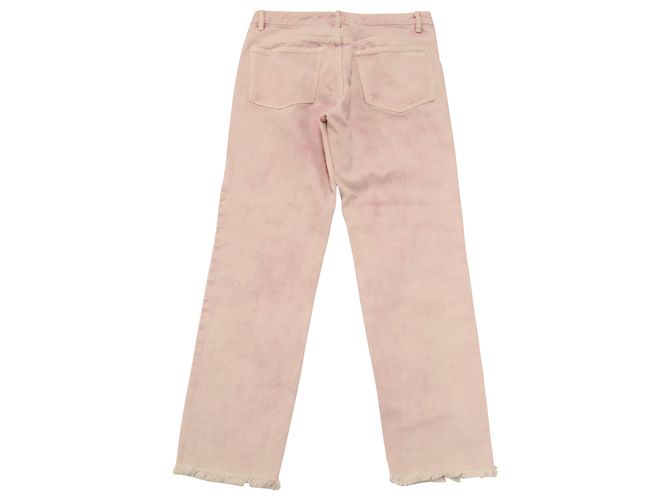 Jeans Isabel Marant Etoile stile vintage lavaggio acido in cotone rosa - vista 2