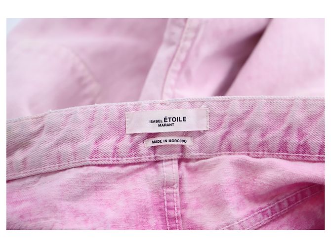 Jeans Isabel Marant Etoile stile vintage lavaggio acido in cotone rosa - vista 4