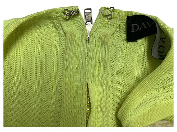 David Koma Gestricktes Top mit Rüschen und langen Ärmeln in grüner Viskose - Ansicht 6