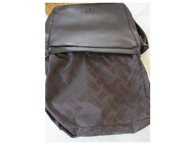 Salvatore Ferragamo Chocolate leather messenger bag. Dark brown - view 6