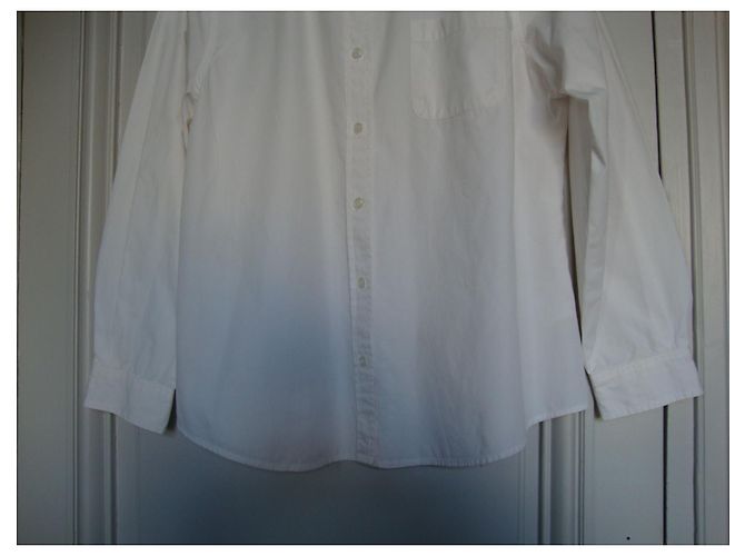 Autre Marque Camisa Blanca de Algodón Talla 44 Blanco - vista 3