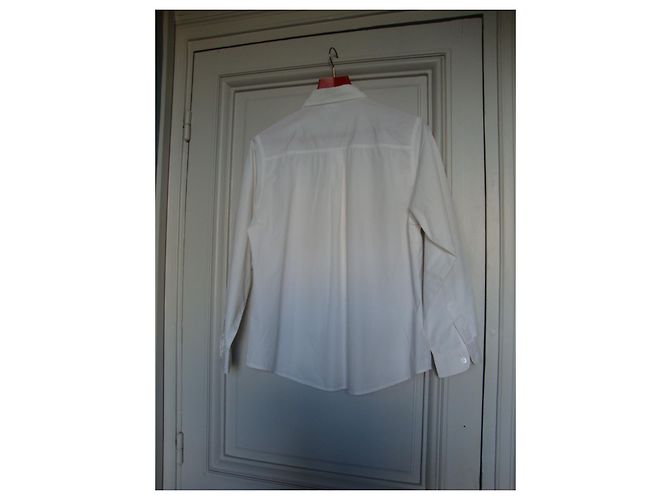 Autre Marque Camisa Blanca de Algodón Talla 44 Blanco - vista 4