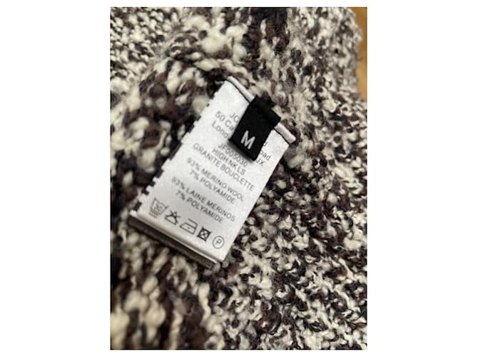 Joseph Rollkragenpullover aus Wolle Schwarz Grau Weiß Dunkelbraun - Ansicht 2