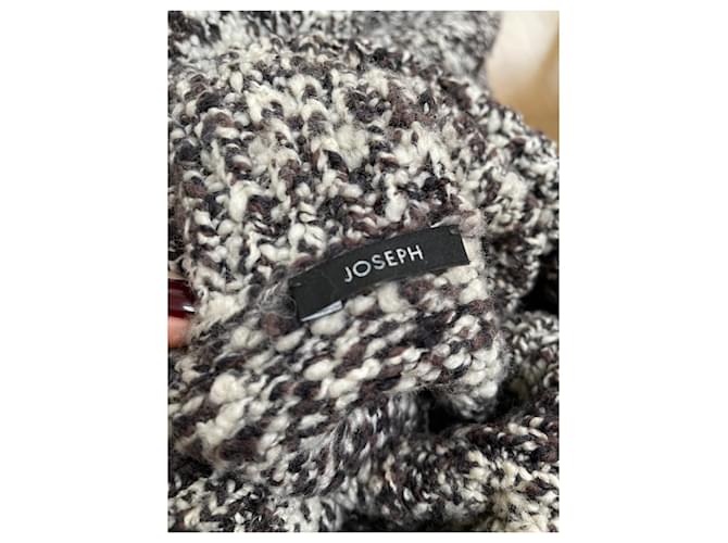 Joseph Rollkragenpullover aus Wolle Schwarz Grau Weiß Dunkelbraun - Ansicht 4