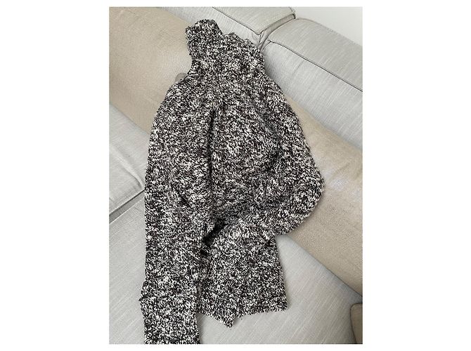 Joseph Rollkragenpullover aus Wolle Schwarz Grau Weiß Dunkelbraun - Ansicht 5