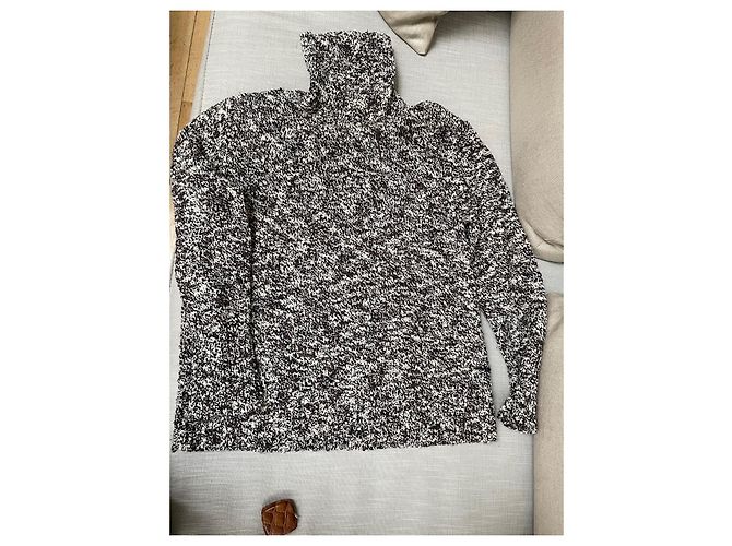 Joseph Rollkragenpullover aus Wolle Schwarz Grau Weiß Dunkelbraun - Ansicht 7