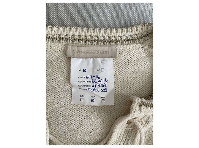 Vanessa Bruno Pull en maille couleur eggshell taille 36 Blanc cassé - vue 4