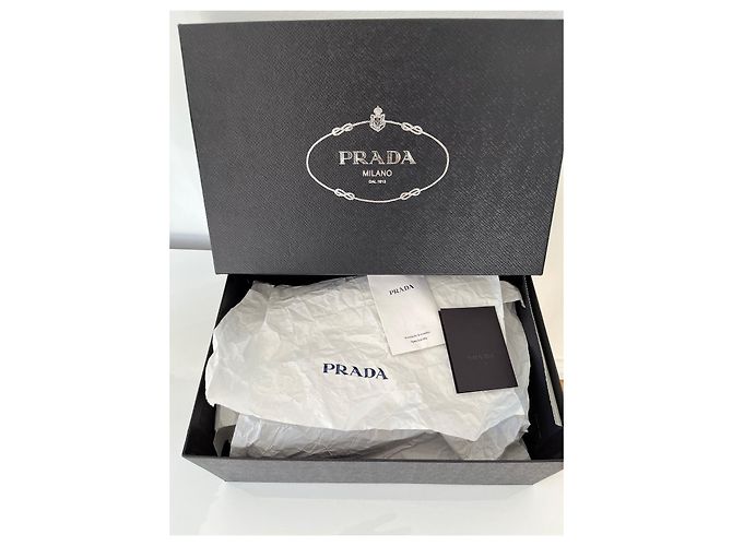 Prada grey open toe pumps leather size 38.5 - view 6