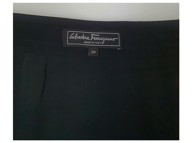 Falda negra de lana Salvatore Ferragamo Negro - vista 5