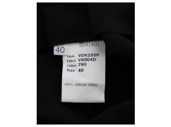 Falda plisada con cinturón en lana negra de Viktor & Rolf Negro - vista 5