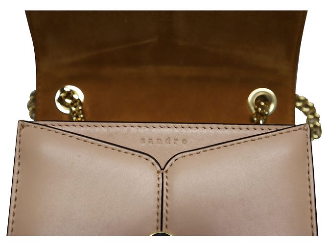 Borsa a Tracolla Sandro Lou in Pelle Blush - vue 4