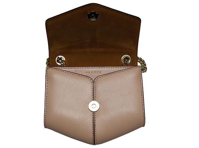 Borsa a Tracolla Sandro Lou in Pelle Blush - vue 7