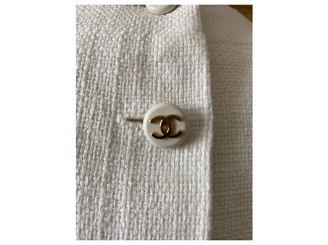 Top Chanel de algodão branco - vista 4