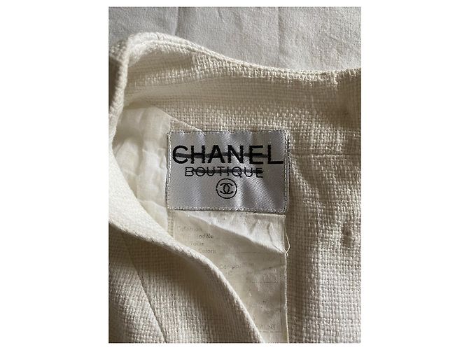 Top Chanel de algodão branco - vista 5