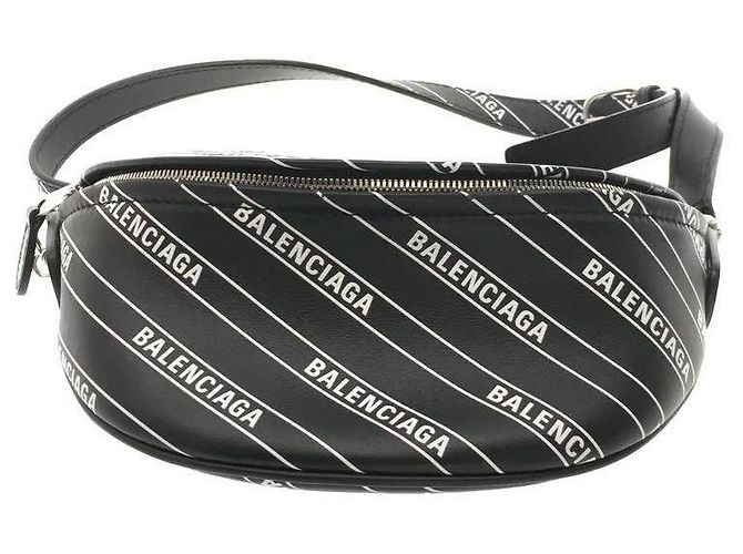 BALENCIAGA Marsupio / pelle / BLK / total pattern / marsupio souvenir / 565510 - vista 5