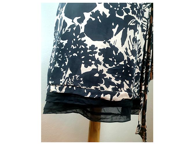 Abito Diane Von Furstenberg in seta nero multicolore beige - vista 5
