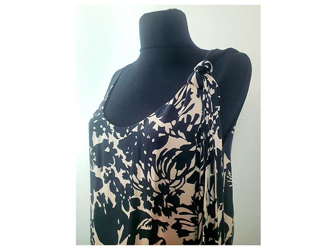 Abito Diane Von Furstenberg in seta nero multicolore beige - vista 6
