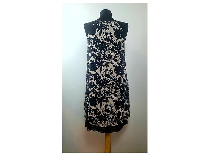 Abito Diane Von Furstenberg in seta nero multicolore beige - vista 7