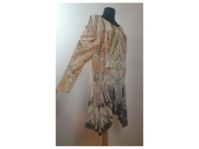 Roberto Cavalli Seidenkleid Tunika Mehrfarben - Ansicht 2