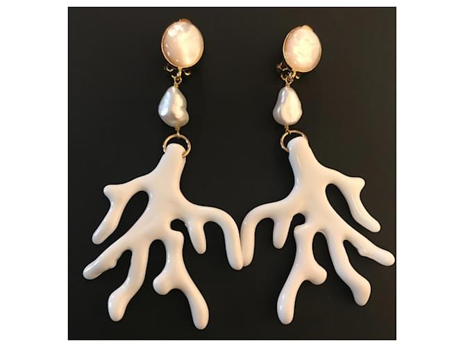 Philippe Ferrandis Aretes Blanco - vista 2