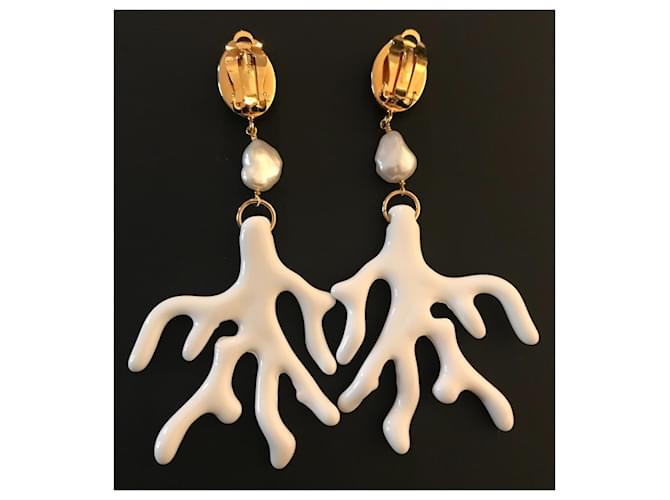 Philippe Ferrandis Aretes Blanco - vista 3