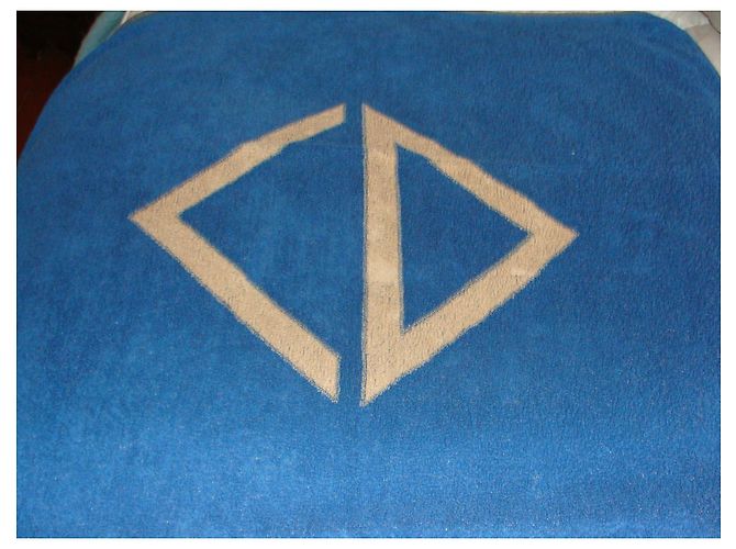 Asciugamano da mare Dior in cotone blu e beige - vista 2