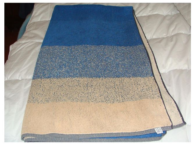 Asciugamano da mare Dior in cotone blu e beige - vista 3