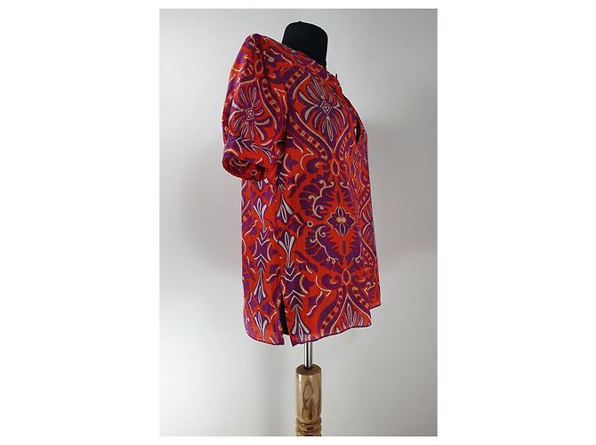 Top Diane Von Furstenberg in cotone multicolore - vista 4