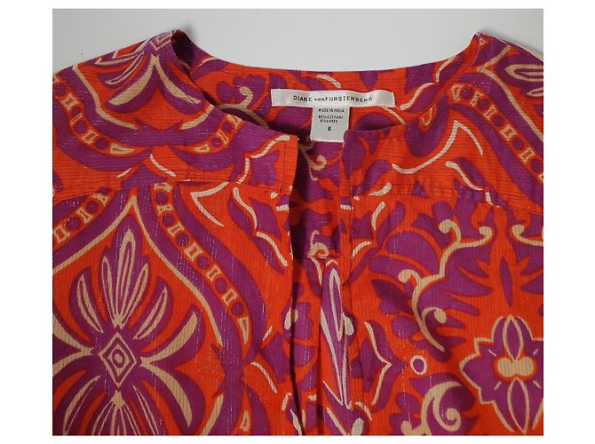 Top Diane Von Furstenberg in cotone multicolore - vista 6