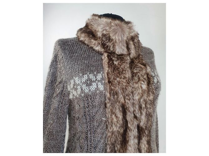 Strickjacke Cynthia Rowley Wolle und Alpaka Mehrfarbig Mehrfarben - Ansicht 4