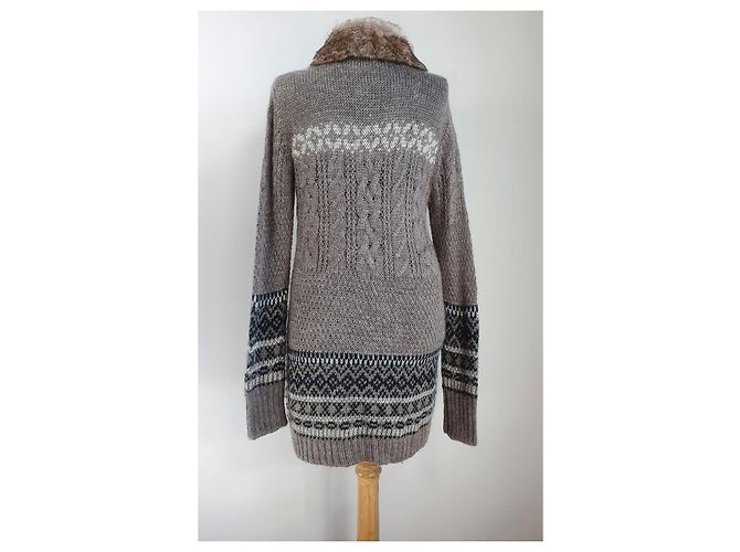 Strickjacke Cynthia Rowley Wolle und Alpaka Mehrfarbig Mehrfarben - Ansicht 5