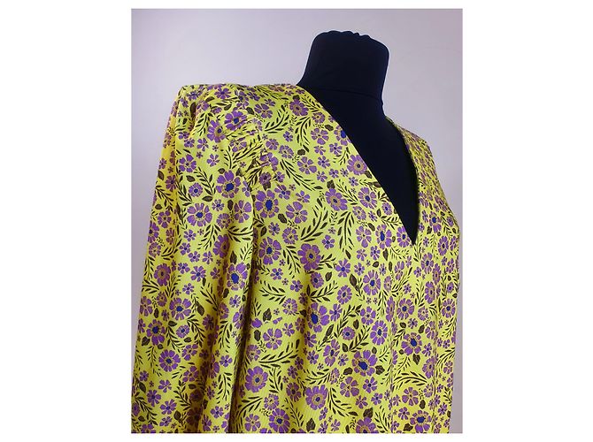 Abito floreale Baum und Pferdgarten Giallo Viola Multicolore Porpora - vista 4