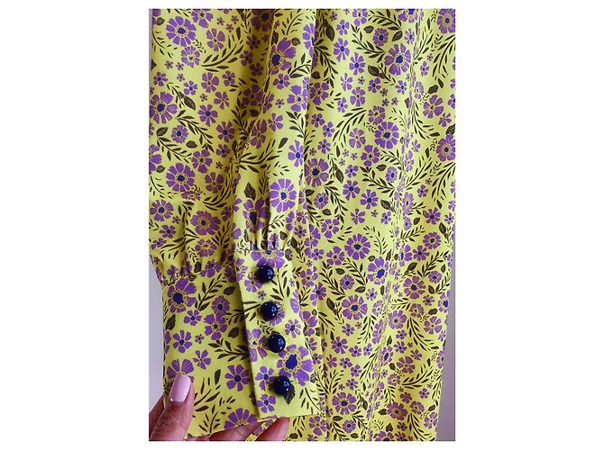 Abito floreale Baum und Pferdgarten Giallo Viola Multicolore Porpora - vista 5