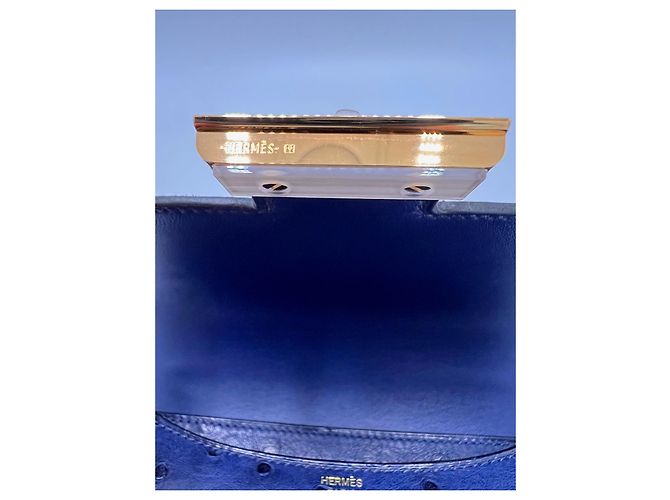Hermès Constance Mini 18 Avestruz Azul marino - vista 5