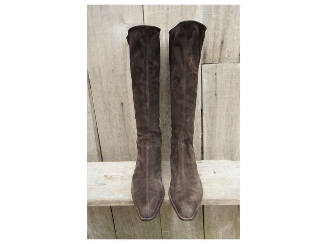 Autre Marque botas stretxh Gris Mer p 38,5 Marrón oscuro - vista 3