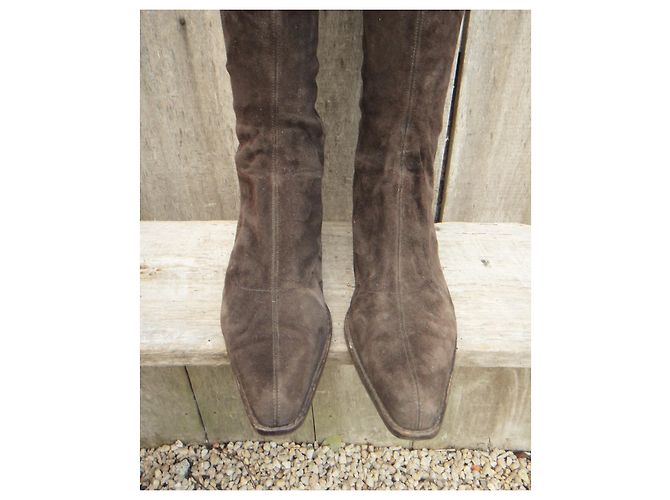 Autre Marque botas stretxh Gris Mer p 38,5 Marrón oscuro - vista 4