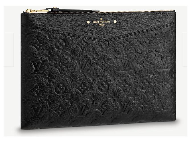 Louis Vuitton Pochette Daily Monogram Empreinte Leder Schwarz - vista 2