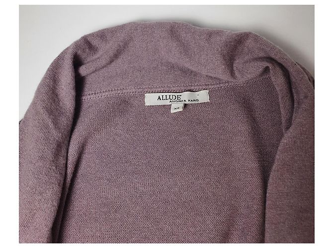 Allude Strickjacke aus Kaschmir und Baumwolle Lila - Ansicht 7