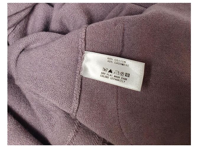 Allude Strickjacke aus Kaschmir und Baumwolle Lila - Ansicht 8