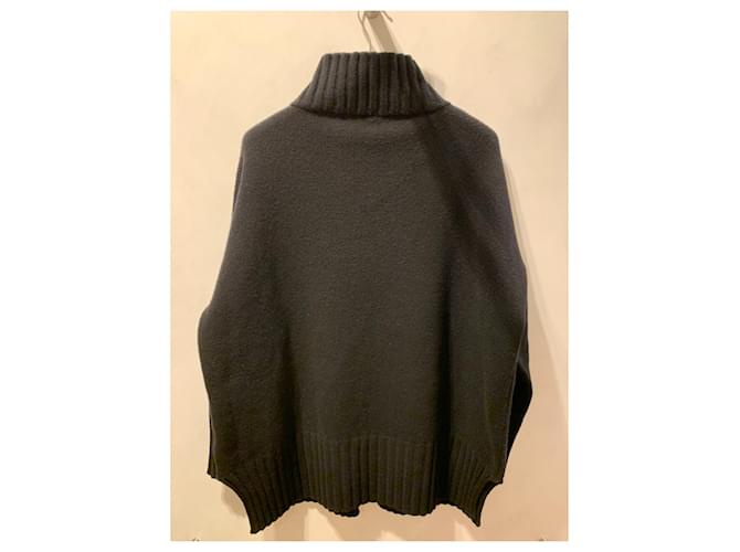 Pier Antonio Gaspari Großer Pullover aus schwarzer Wolle - Ansicht 2