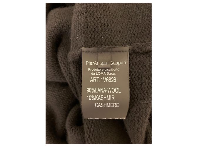 Pier Antonio Gaspari Großer Pullover aus schwarzer Wolle - Ansicht 4
