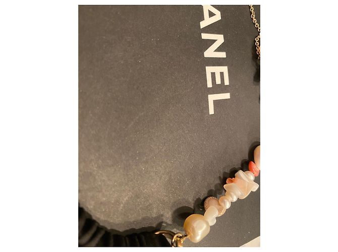 Cerchietto Chanel di perle nero collana - vista 6