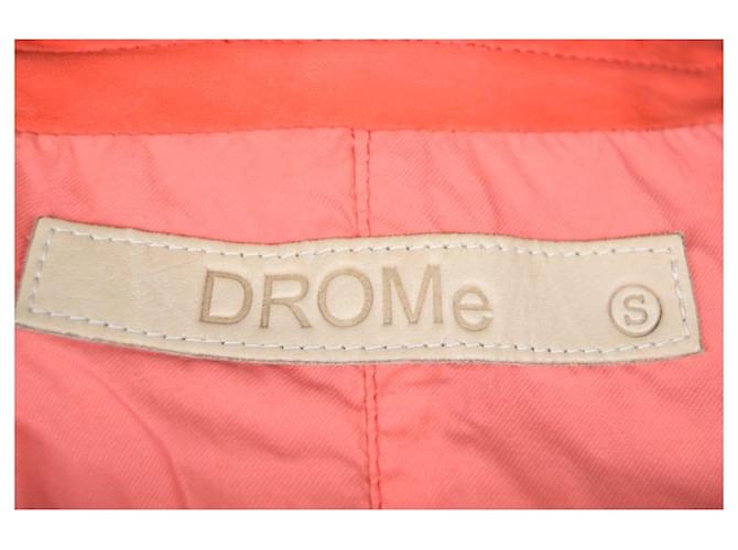 Drome Helle Lederjacke Orange - Ansicht 4