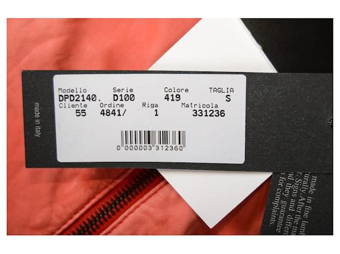 Drome Helle Lederjacke Orange - Ansicht 7