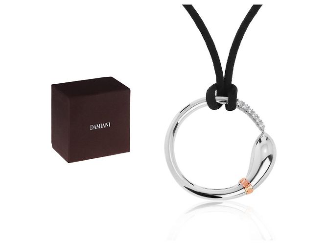 Colgante Damiani Infinito Snake de oro con diamantes - vista 3
