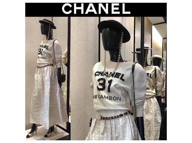 Chanel 4,8K$ 31 rue Cambon 2020 Pullover Cream Cotton ref.454322 - Joli ...