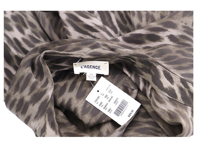 L'agence Langarmbluse mit Leopardenmuster aus mehrfarbiger Seide - Ansicht 3