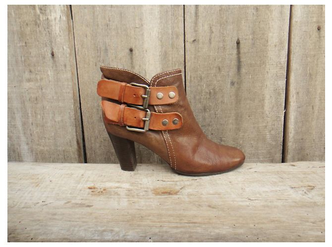 Botines Chloé de cuero marrón claro 36 - vista 2