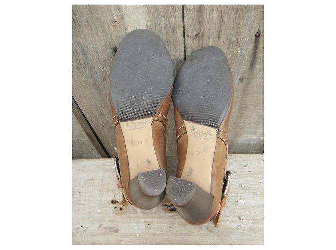 Botines Chloé de cuero marrón claro 36 - vista 5